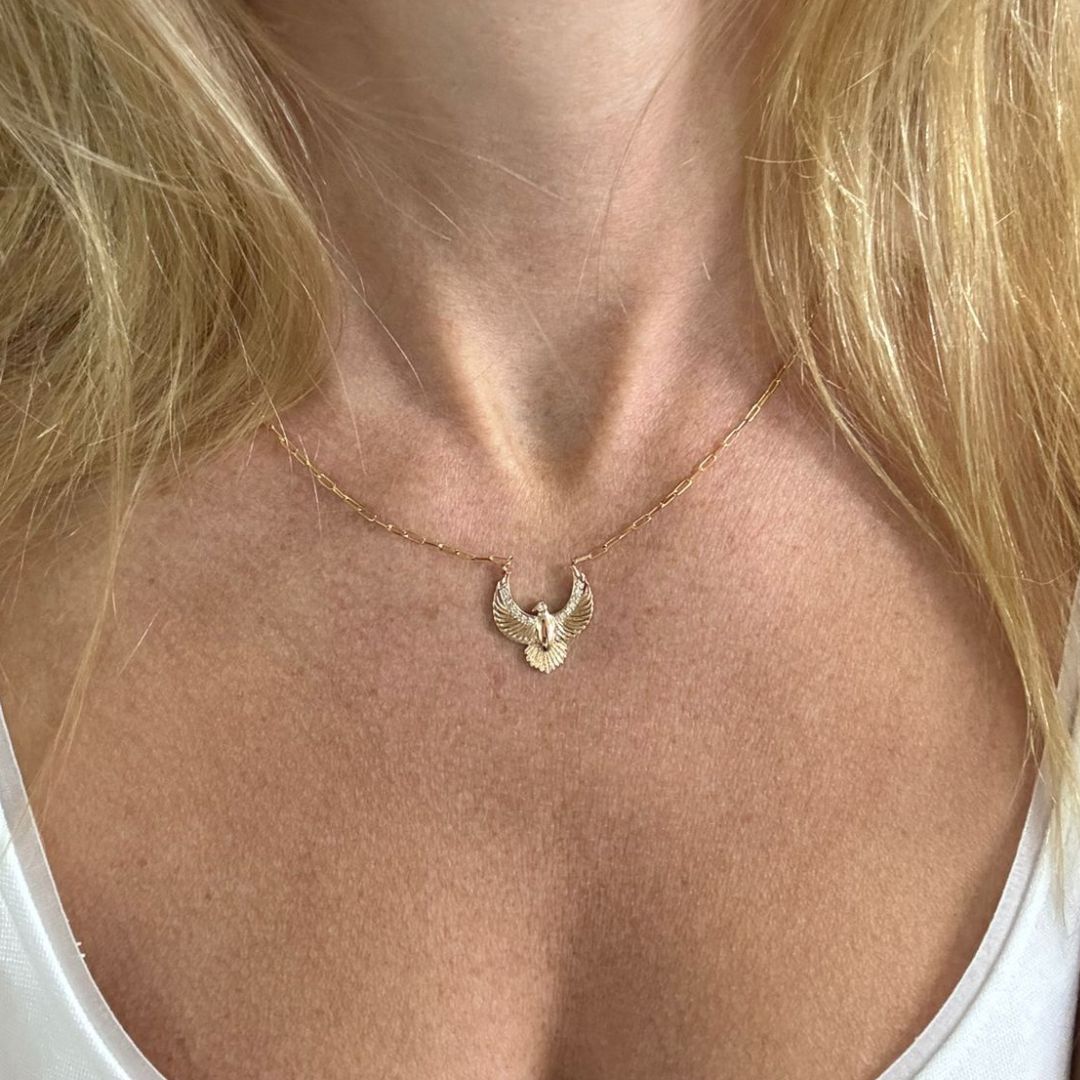 Mini Diamond Phoenix Necklace