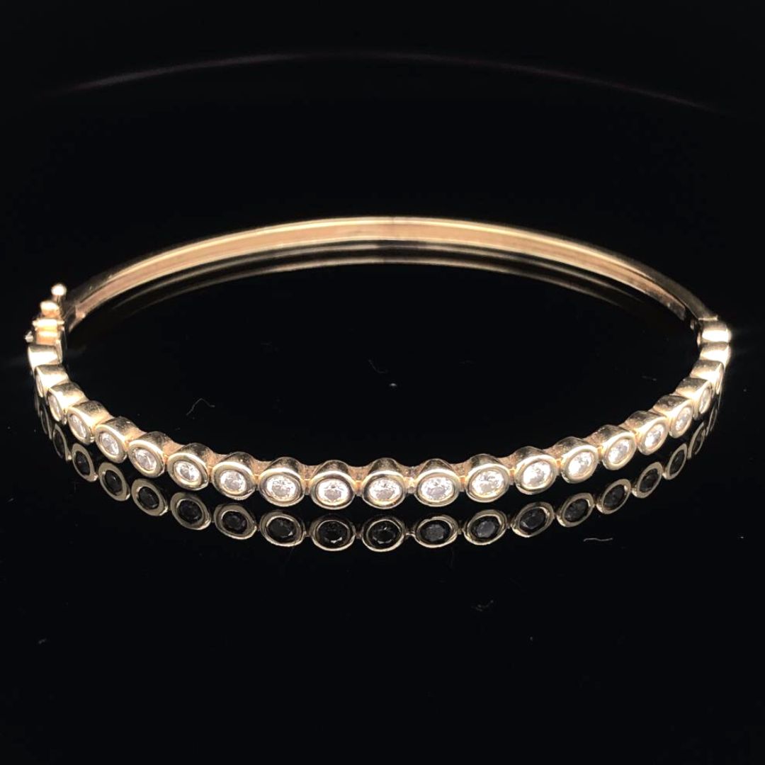 Fine Tube Diamond Bangle