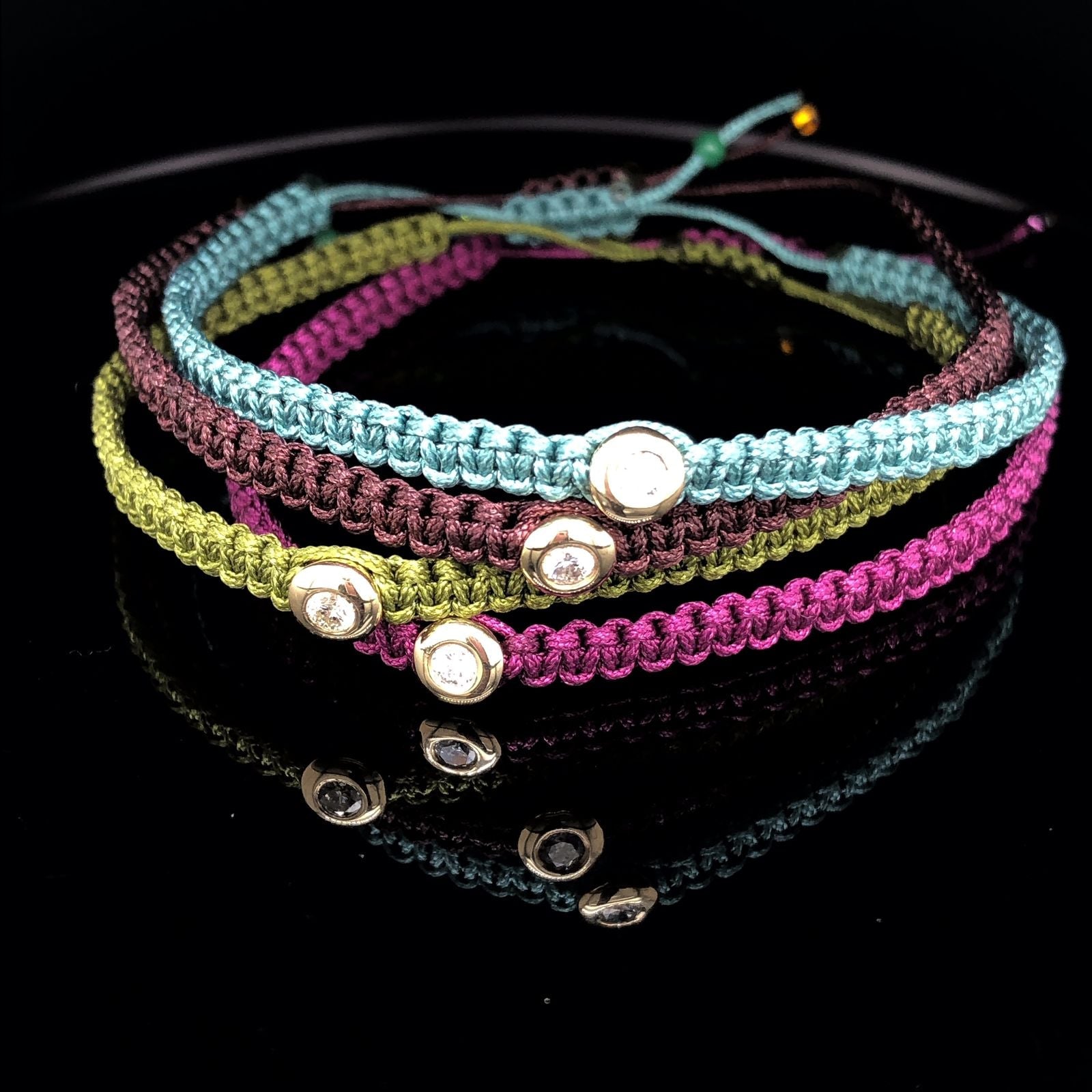 Diamond String Bracelets - Knotted String