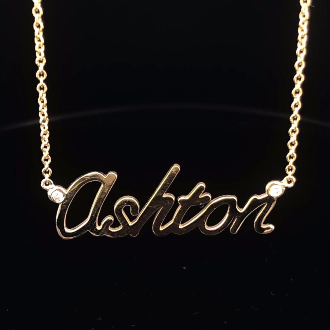 Name Necklace with Diamonds