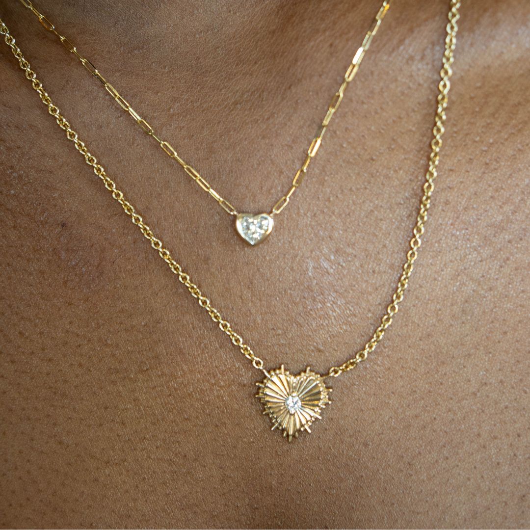 Lab Grown Diamond Heart Pendant Necklace