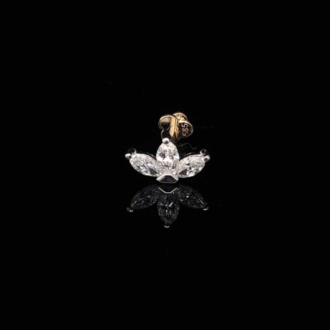 Lotus Diamond Stud