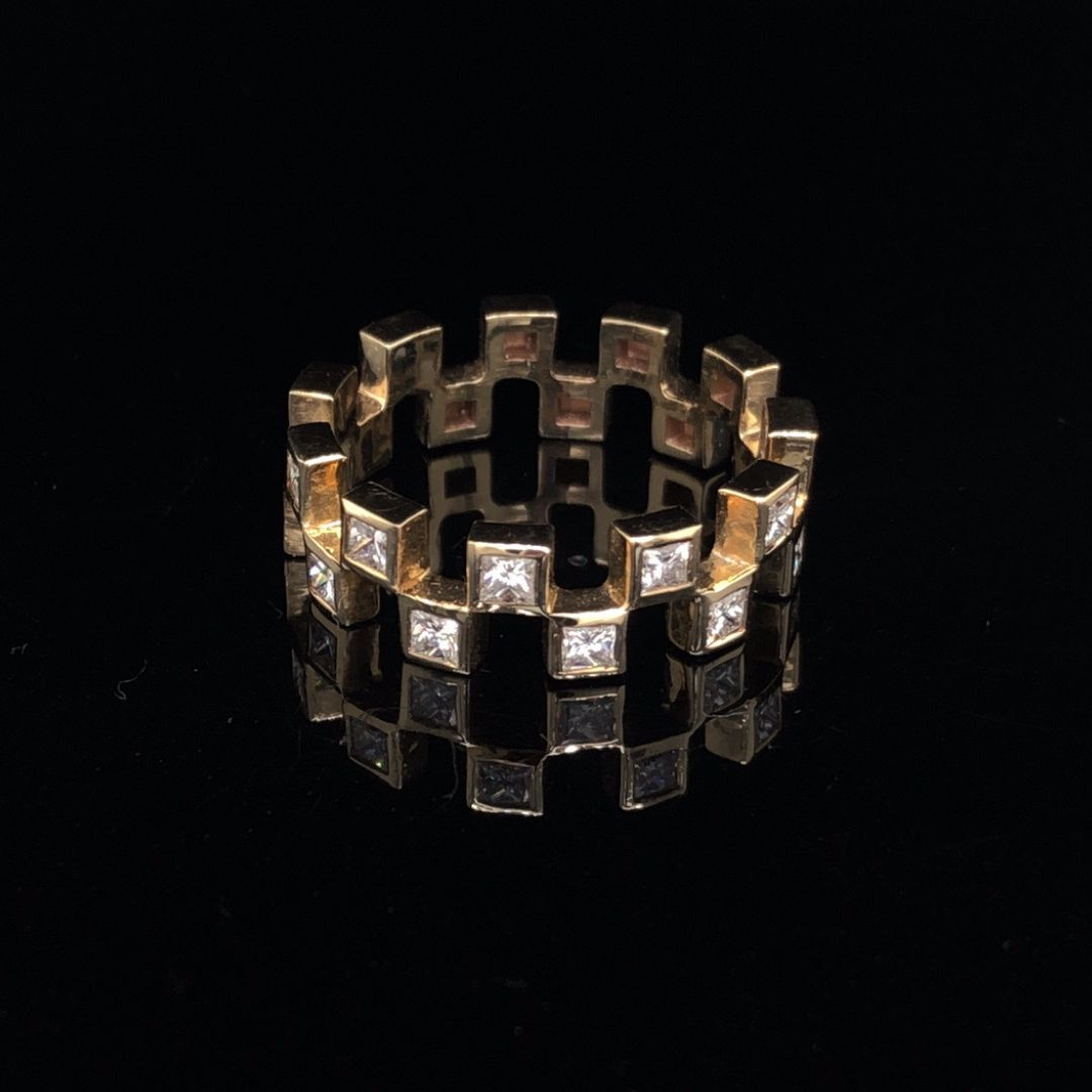 Checker Board Ring - Diamond