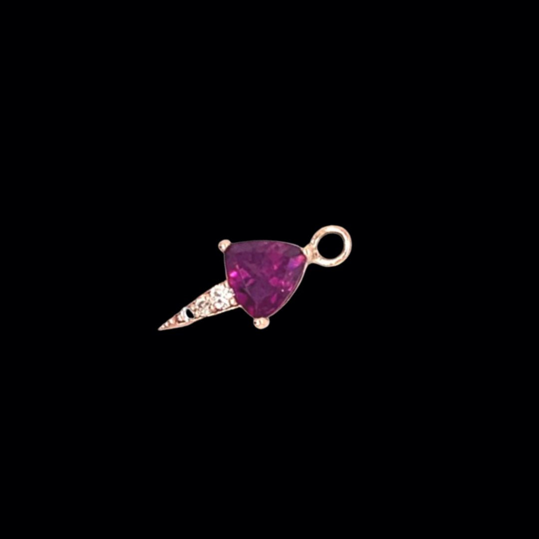 Precious Stone & Diamond Spike Charm