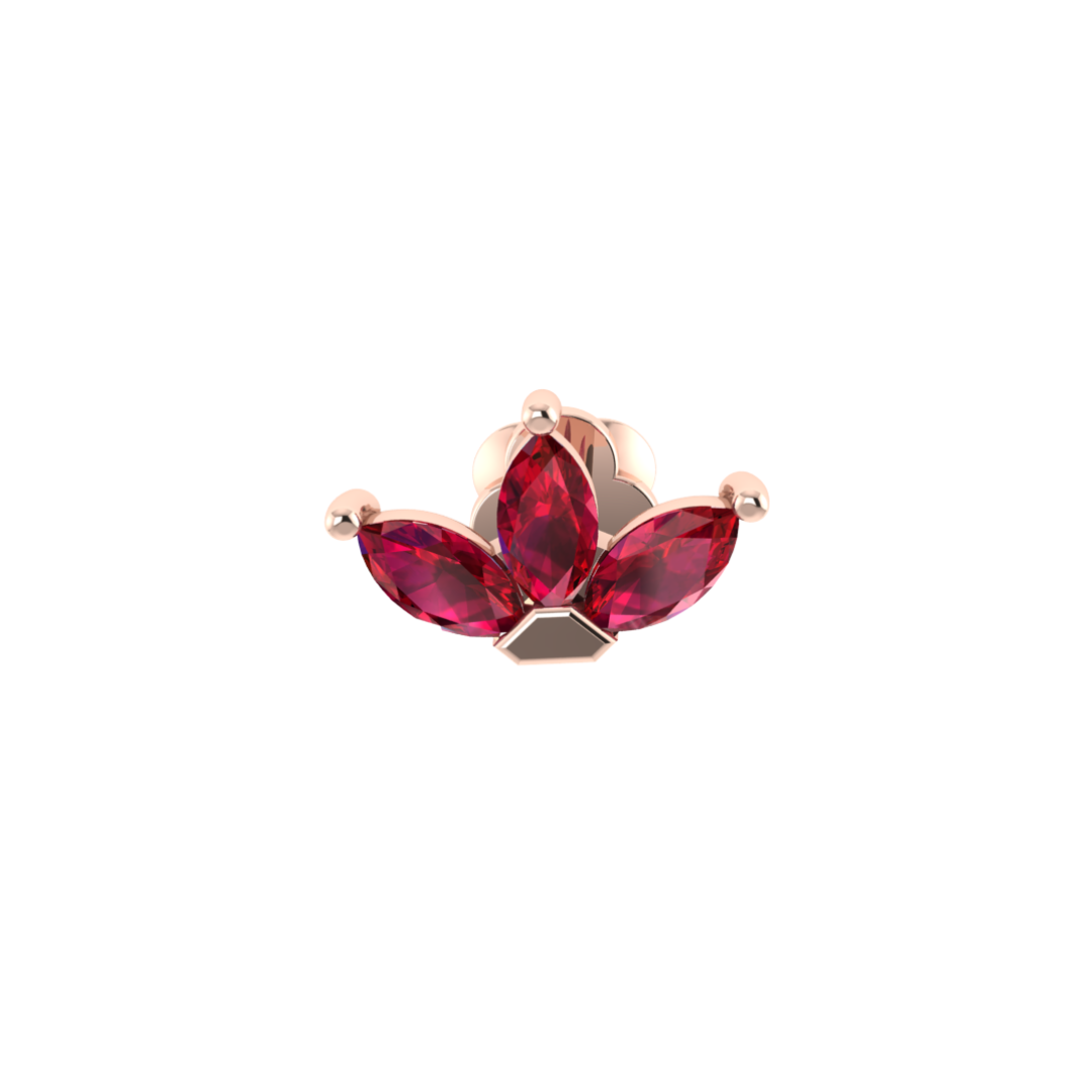 Ruby Lotus Stud